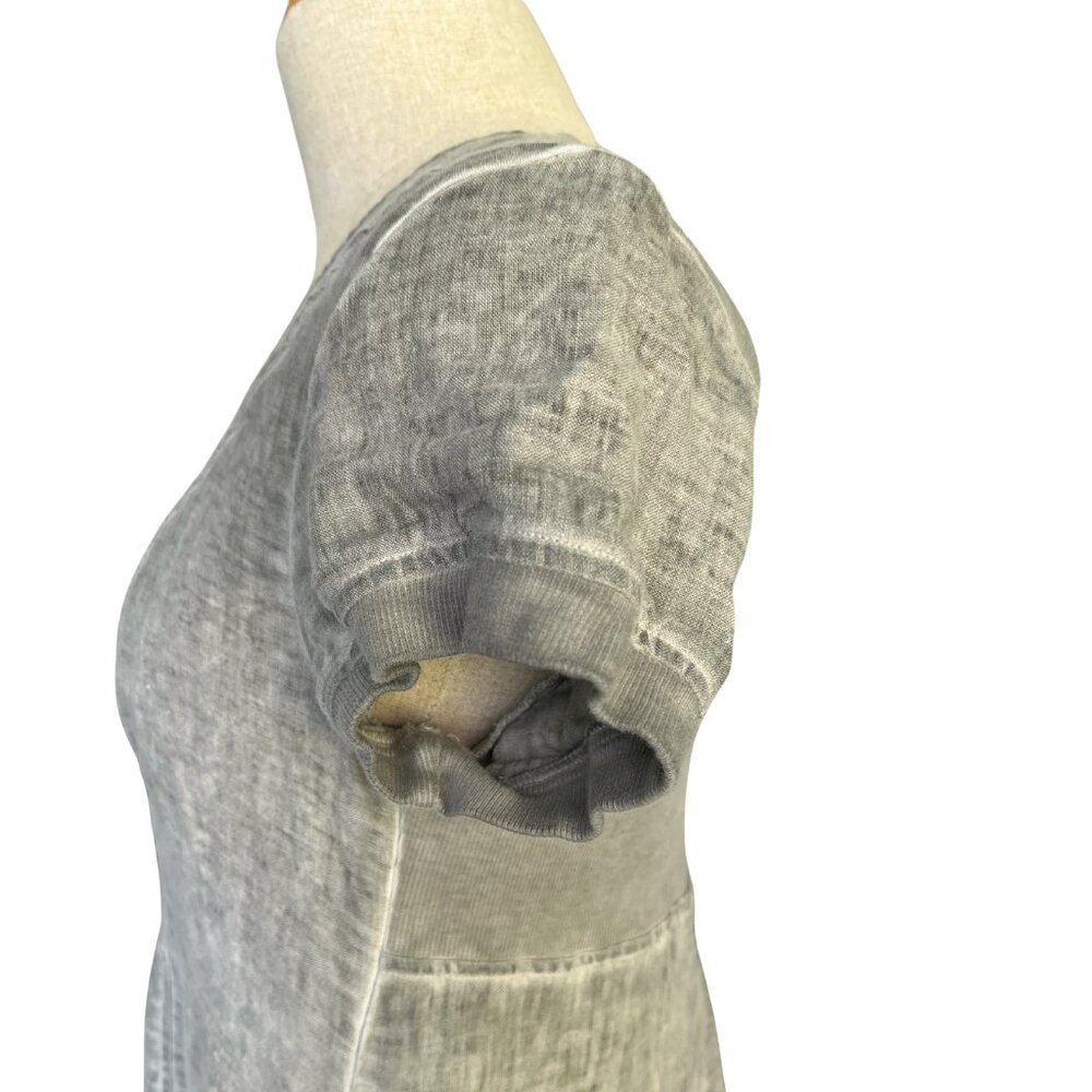 Grizas Dress Size Medium 100% Linen Grey Grey Layered‎ Lagenlook Midi Maxi - Picture 4 of 12